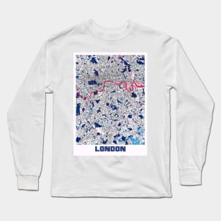 London - United Kingdom MilkTea City Map Long Sleeve T-Shirt